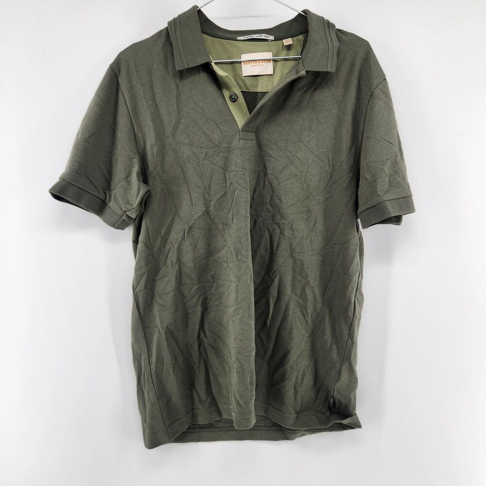 SCOTCH & SODA Men's Small Jacquard Stretch Polo Shirt NWOT‎